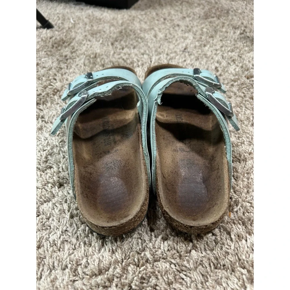 Birkenstock Arizona Kids Light Blue Two Strap Cork‎ Sandals Size 31